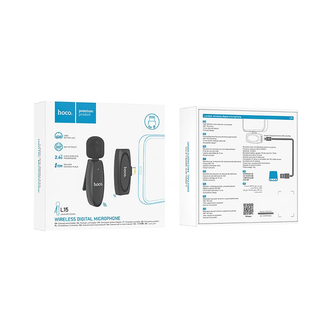 hoco-l15-ip-crystal-lavalier-wireless-digital-microphone-price-in-bangladesh